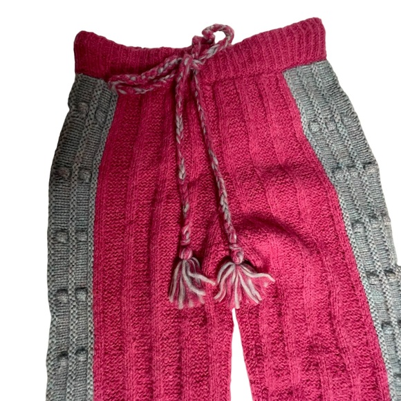 NWT Loveshackfancy Landana Pink/Gray Jogger Knit Sweater Pants s - Picture 13 of 15